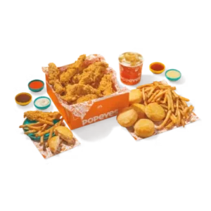 Popeyes 16 pc blackened chicken tenders family meal