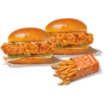 2 Sandwiches + Regular Side for 12