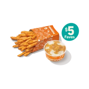 Popeyes $5 Faves menu  2 regular sides