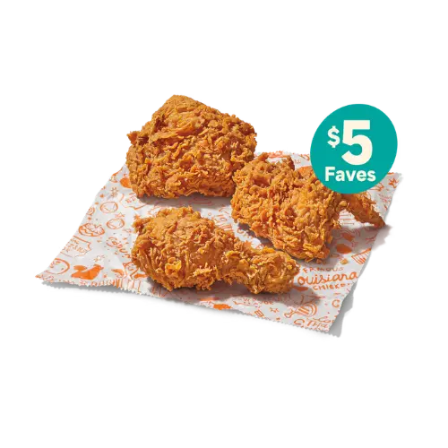 Popeyes Menu with Latest Prices | Updated August 2026 21 Popeyes $5 deal Faves menu 3pc signature Chicken