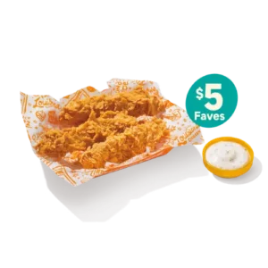 Popeyes $5 Faves menu 3pc tenders