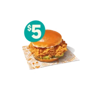 Popeyes $5 Faves menu  Chicken Sandwich
