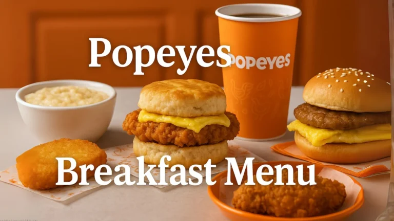 Popeyes Breakfast menu