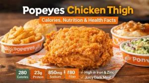 Popeyes chicken thigh Price & calories 2026